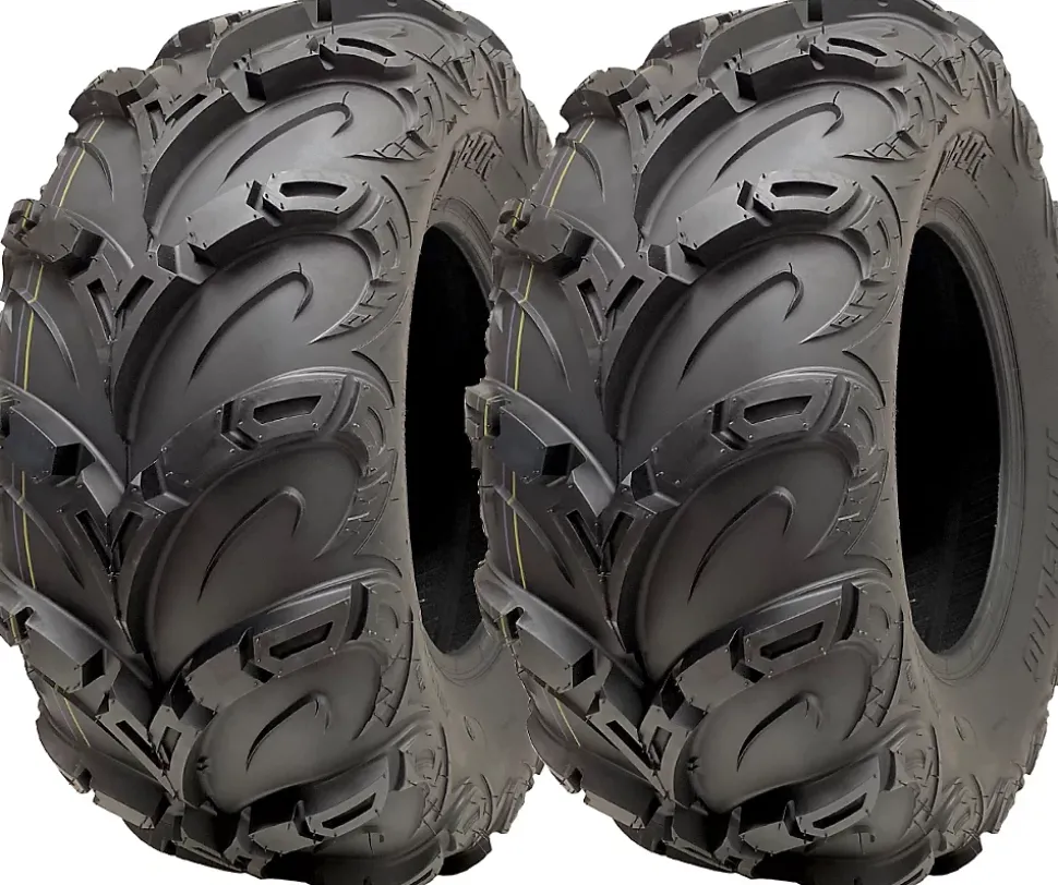 25x10.00-12 ATV Quad Tyres OBOR Mudsling E-Marked Road Legal 200kgs (Set of 2)