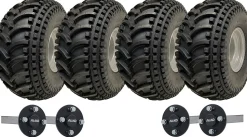 22x11.00-8 ATV Trailer Kit Open Centre P308 Wheels & ALKO Axles 620kgs Capacity