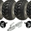 22x11.00-8 Kit remorque ATV à deux essieux Roues, essieux et attelage pivotant Capacité 620kg