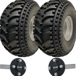 22x11.00-8 Open Centre P308 ATV Trailer Kit Wheels & ALKO Axles 310kgs Capacity