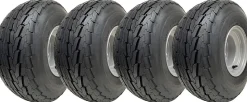 18.5x8.50-8 Pneu remorque, roue 100mm PCD Wanda Road Legal 425kg Load (Set of 4)