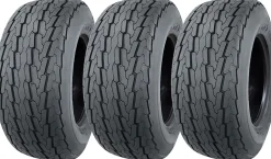 20.5x8.00-10 Pneus remorque 4ply Road Legal 77M 412kg Load 205/65-10 (Set of 3)