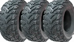 25x10.00-12 Quad ATV Tyres 6ply Wanda P3103 E-Marked Road Legal Tires (Set of 3)