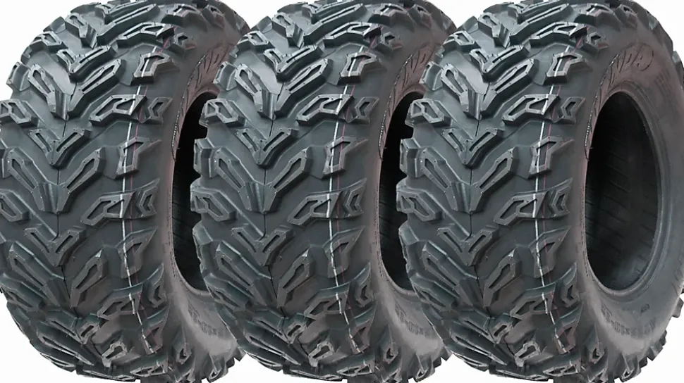 25x10.00-12 Quad ATV Tyres 6ply Wanda P3103 E-Marked Road Legal Tires (Set of 3)