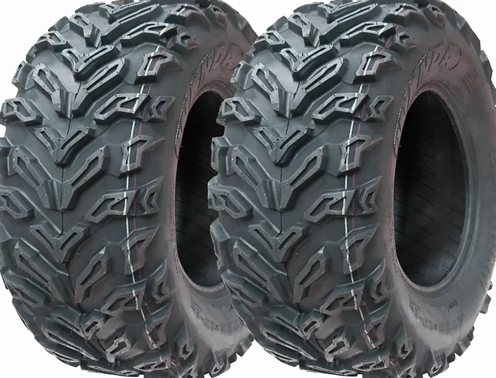 25x10.00-12 Quad ATV Tyres 6ply Wanda P3103 E-Marked Road Legal Tires (Set of 2)
