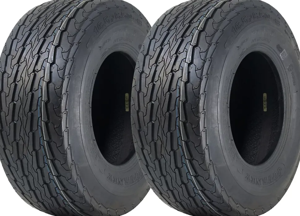 16.5x6.50-8 Trailer Tyres 6-ply P815 Road Legal 72M 355kgs 165/65-8 (Set of 2)