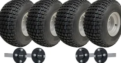 18x9.50-8 Twin Axle ATV Quad Trailer Kit 4 Knobby Wheels AL-KO Hub & Stub 408kgs