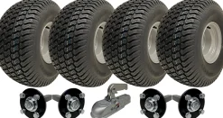 20x10.00-8 Twin Axle ATV Trailer Kit Wheels, Stubles Axles Hitch Road Legal 1800kgs