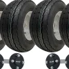 20.5x8.00-10 Twin Axle Trailer Kit High Speed Road Legal Wheels Stub Axle 750kgs