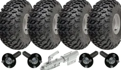 22x11.00-8 Twin Axle Utility ATV Quad Trailer Kit Wheels & Axles & Swivel Hitch